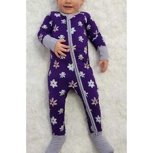 Bamboo 18-24M Baby Girl Flower‎ Zippy Pajamas Sleeper Purple Convertible Zippy